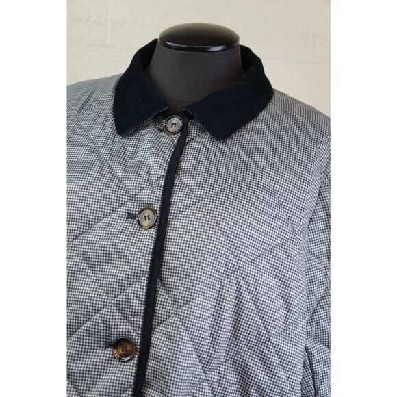 Barbour Modern Heritage Orelia Plus Houndstooth Quilted Chore Jacket Size 1X - Picture 1 of 16